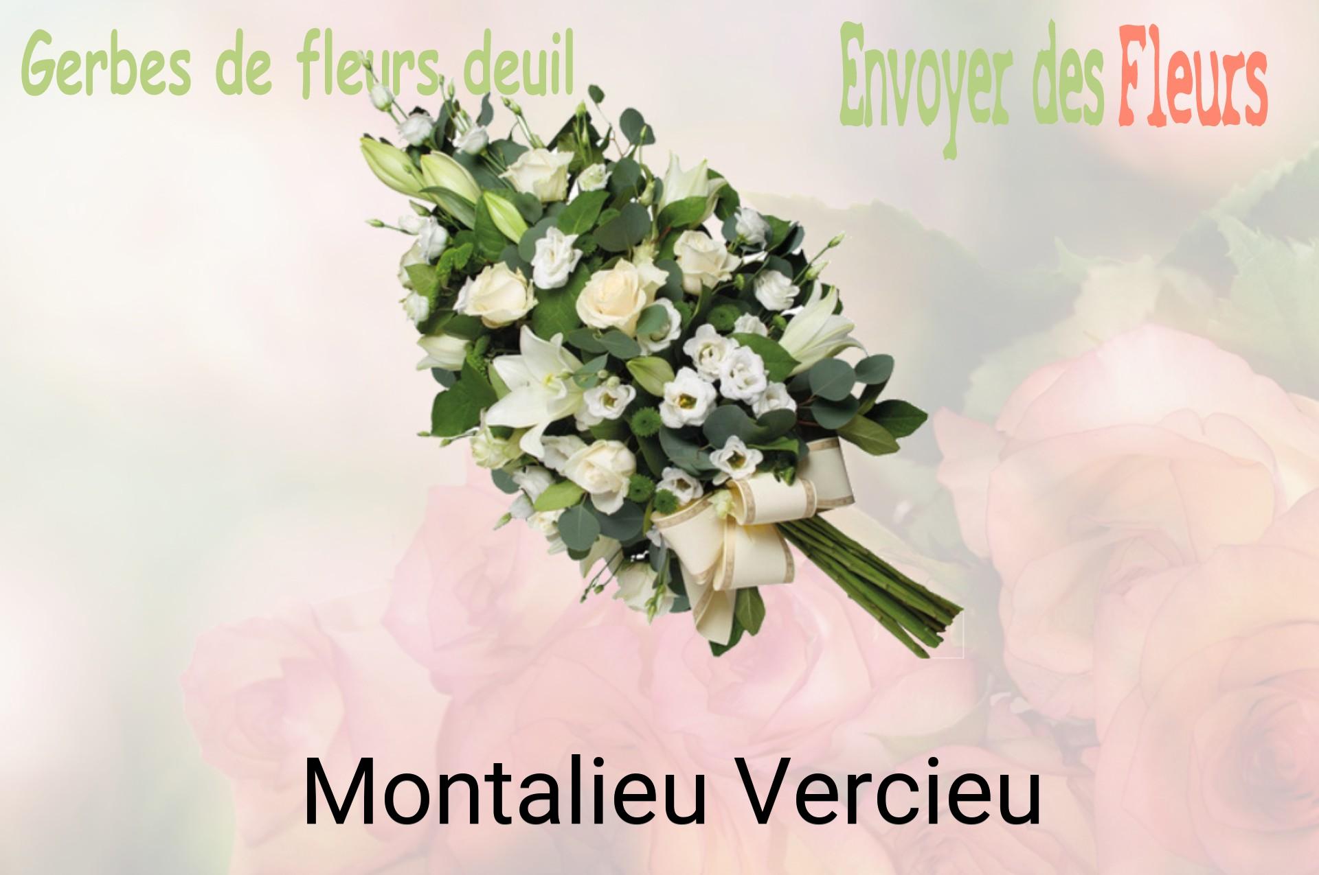 Gerbe de fleurs de deuil livrée à Montalieu-Vercieu